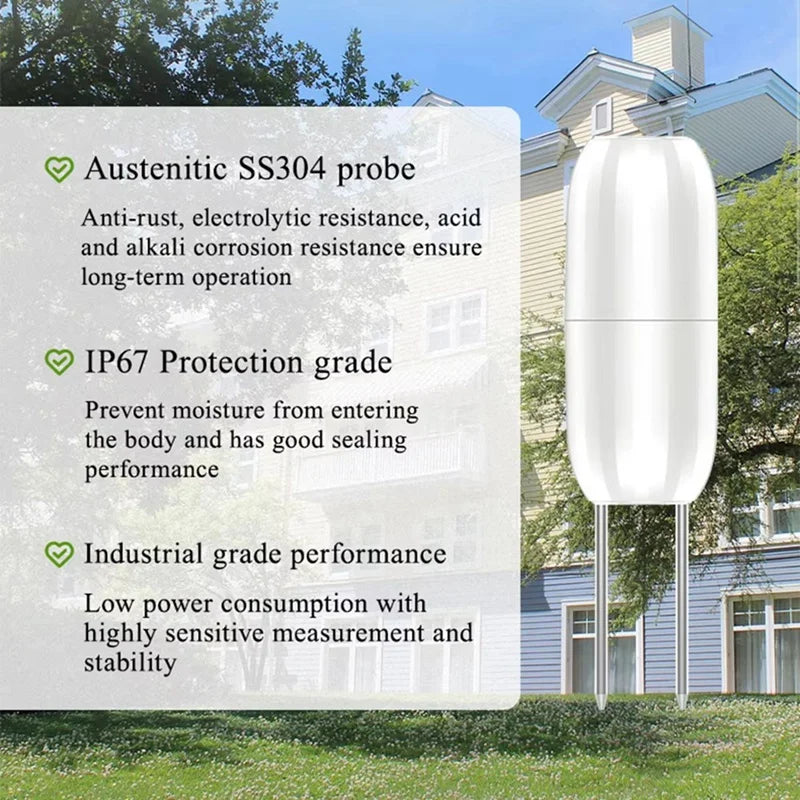 Tuya Zigbee Wireless Soil Intelligent Temperature Humidity Tester Mobilephone APP Real Time for Garden Farmland Planting-Y41A