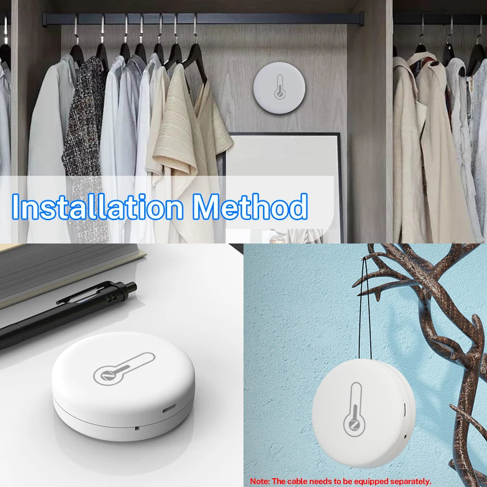 Tuya Zigbee 3.0 Temperature Humidity Sensor Thermometer APP Remote Monitor Work with Smart Life Yandex Alexa ZHA Zigbee2Mqtt