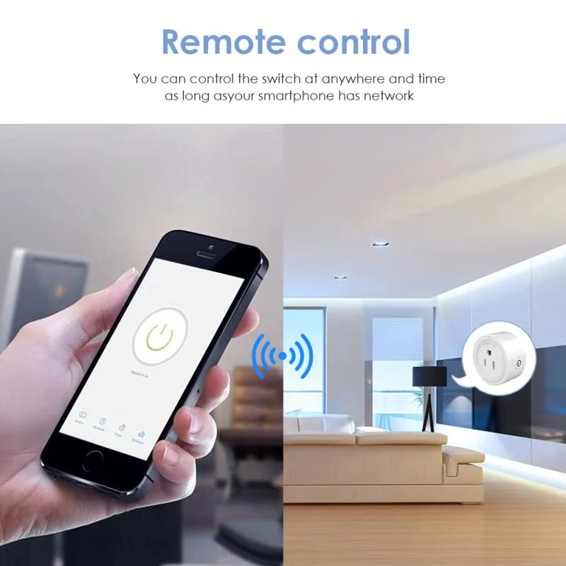Smart WIFI Socket US Plug 10A with Timing Function App Remote Control Home Automation Support Alexa Google Assistant Cozylife