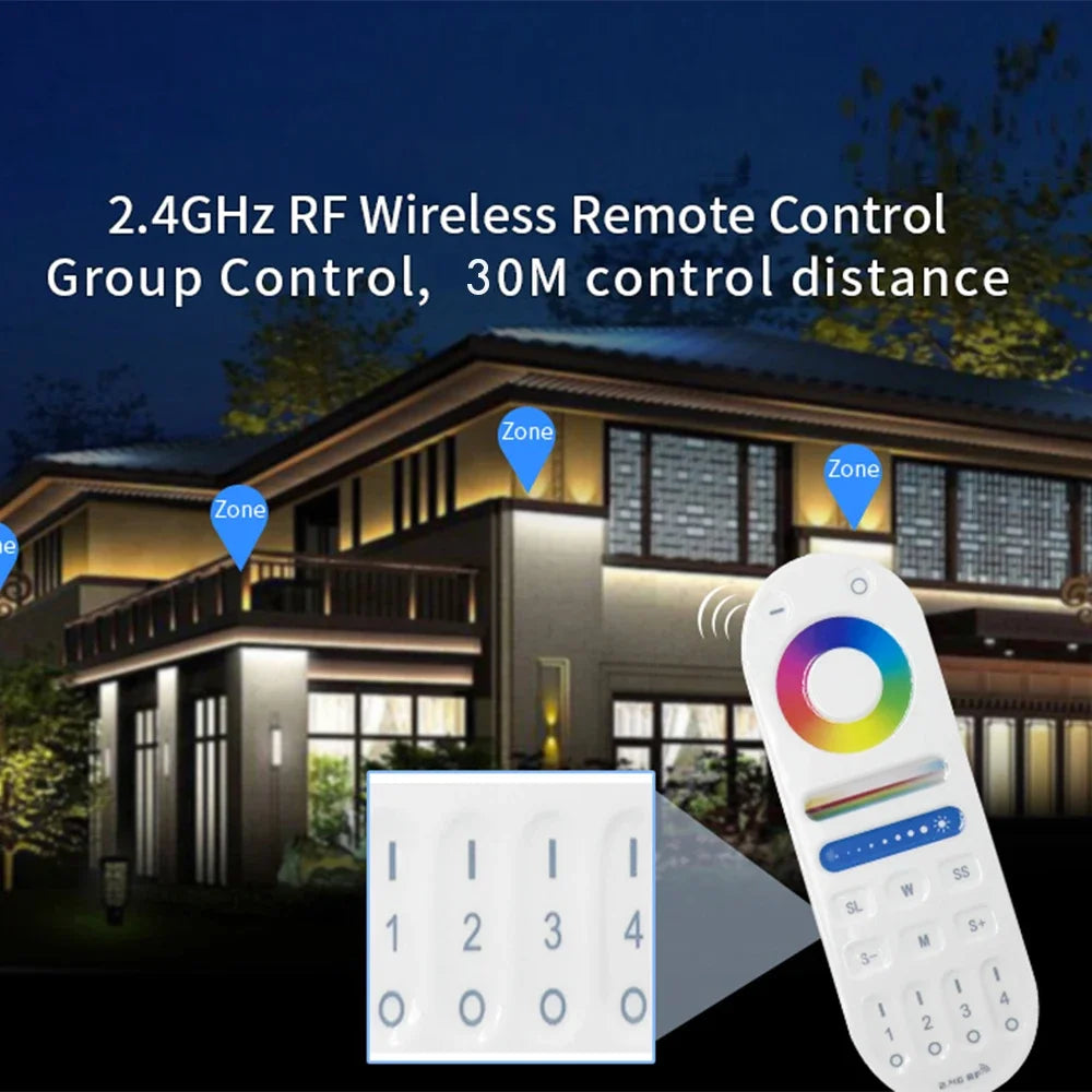 Zigbee Outdoor Floodlight RGBWW LED Garden Lamp 30W Waterproof Grade Compatible with Tuya App Alexa Echo plus Voice & RF Control