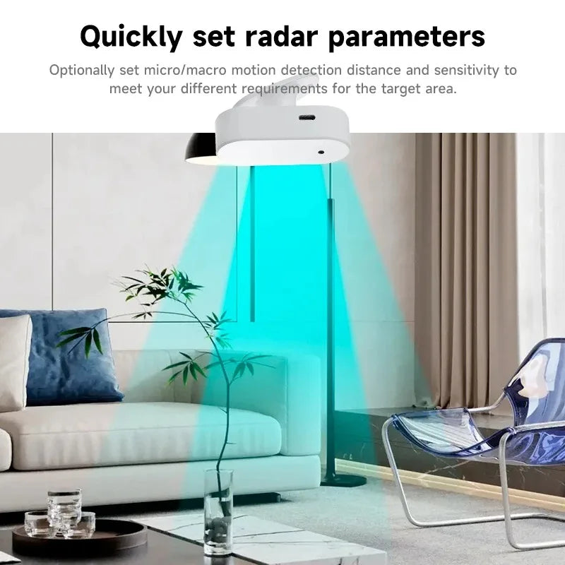 2-IN-1 Tuya Wifi Zigbee Human Presence Detector 5.8G/24G Radar Distance Detection Smart Human Body PIR Sensor for Home Assistant