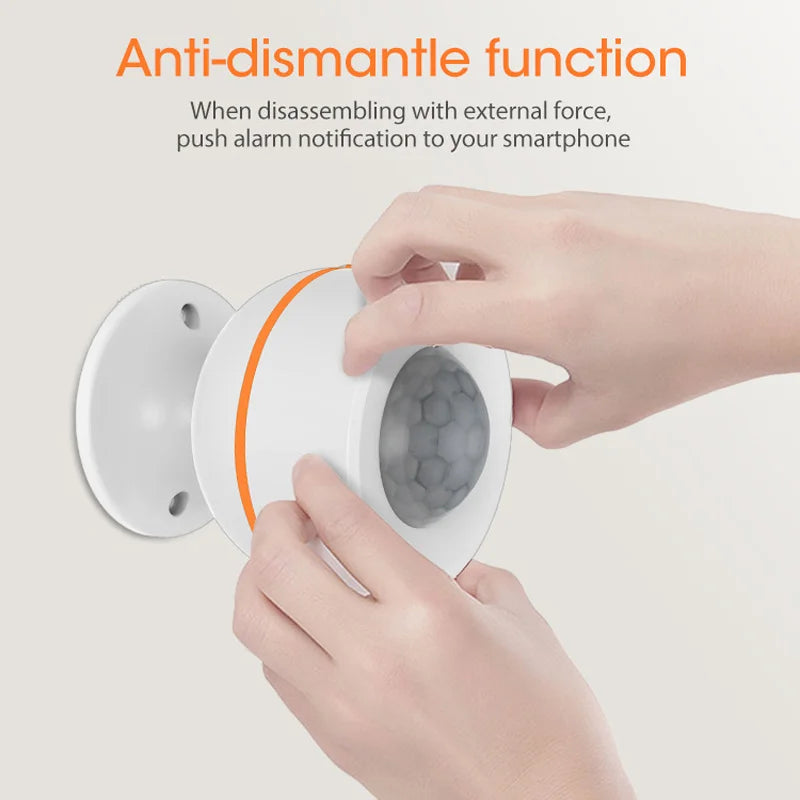 Wireless Motion Detection Alarm Graffiti Zigbee Intelligent Human Infrared PIR Sensor Anti-Dismantle USB Power Remote Control