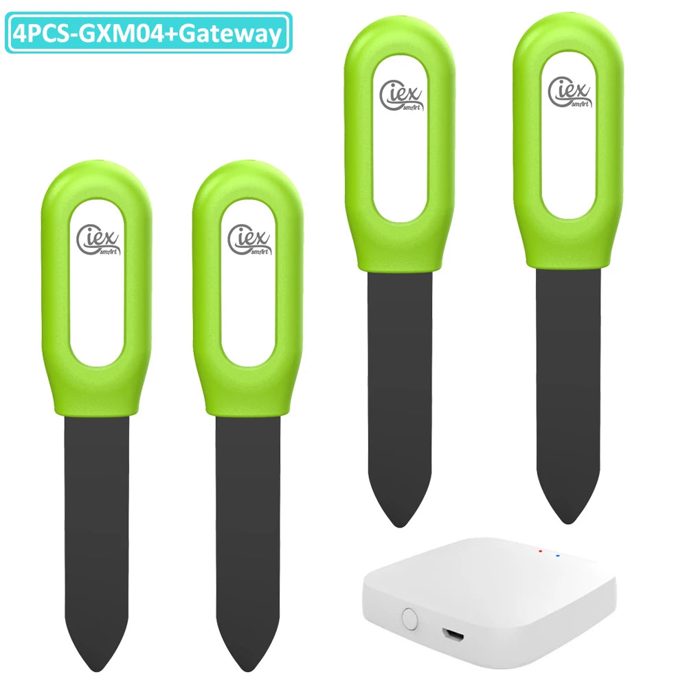 WiFi & Zigbee Capacitive Soil Moisture Sensor, Plant Moisture Meter Temperature Tester Compatible with TUYA