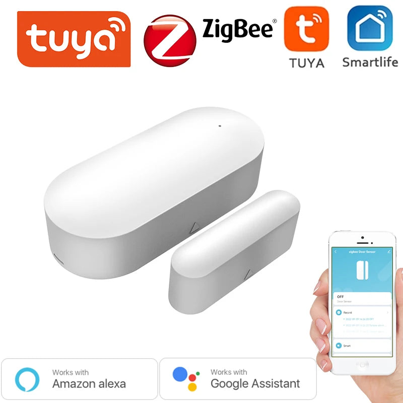 Tuya Wifi/Zigbee Door Window Sensor Garage Door Detector Compatible with Alexa Google Home Smar Tlife APP Free Customised LOGO