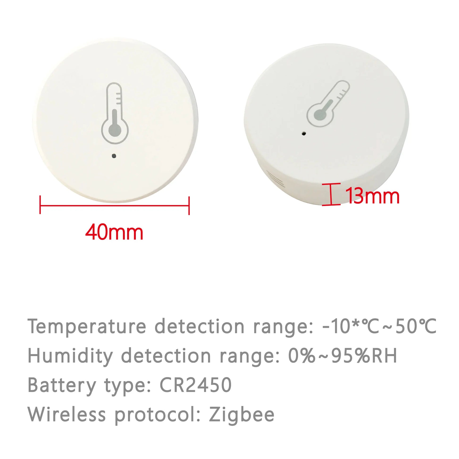 Tuya Smart Zigbee Temperature Humidity Sensor Battery Power Indoor Outdoor Hygrometer Thermometer Detector Home Security Alexa