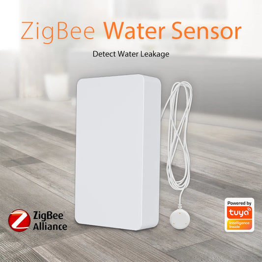 Tuya Zigbee Water Leakage Alarm Remote Control 2.4Ghz Water Leakage Monitoring Battery Powered Portable for Home Apartment
