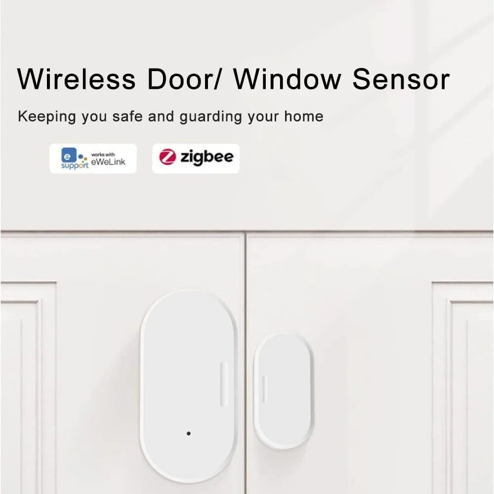 Ewelink Zigbee Door Window Sensor Contact Security Burglar Door Sensor Alarm Magnetic Door Sensor Works with Alexa Alice