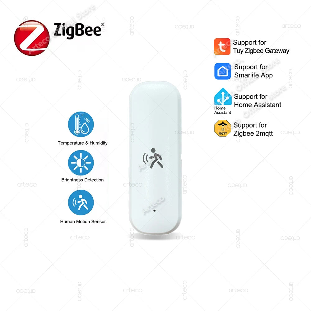 Tuya Zigbee 10G Mmwave Radar Human Motion Sensor Smart Home Temperature and Humidity Sensor Smart Life Works with Zigbee2Mqtt