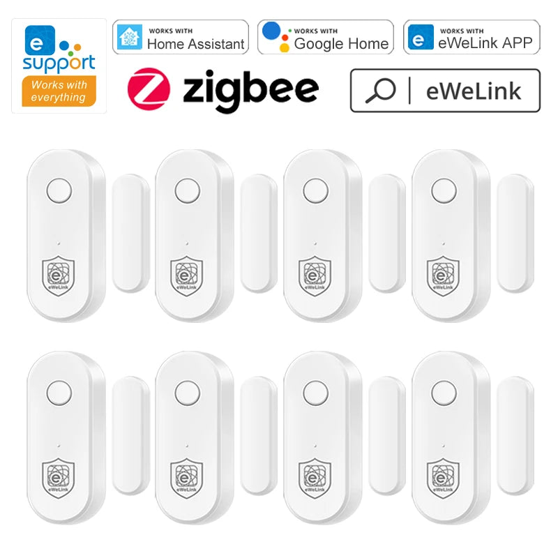 Smart Home Zigbee Door Sensor Window Open Closed Detector Security Alarm Ewelink APP Control Work with Hub Support Alexa Google
