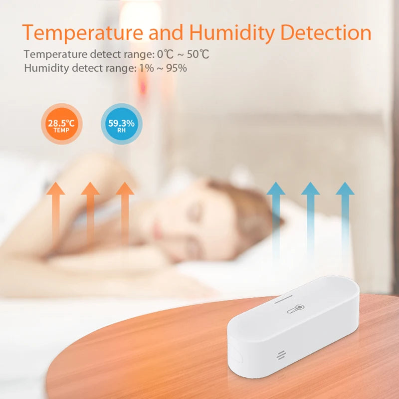 Zigbee 3.0 and Homekit Temperature and Humidity Sensor Thermometer Tuya Smart Life App Remote Control Home Automation Alexa