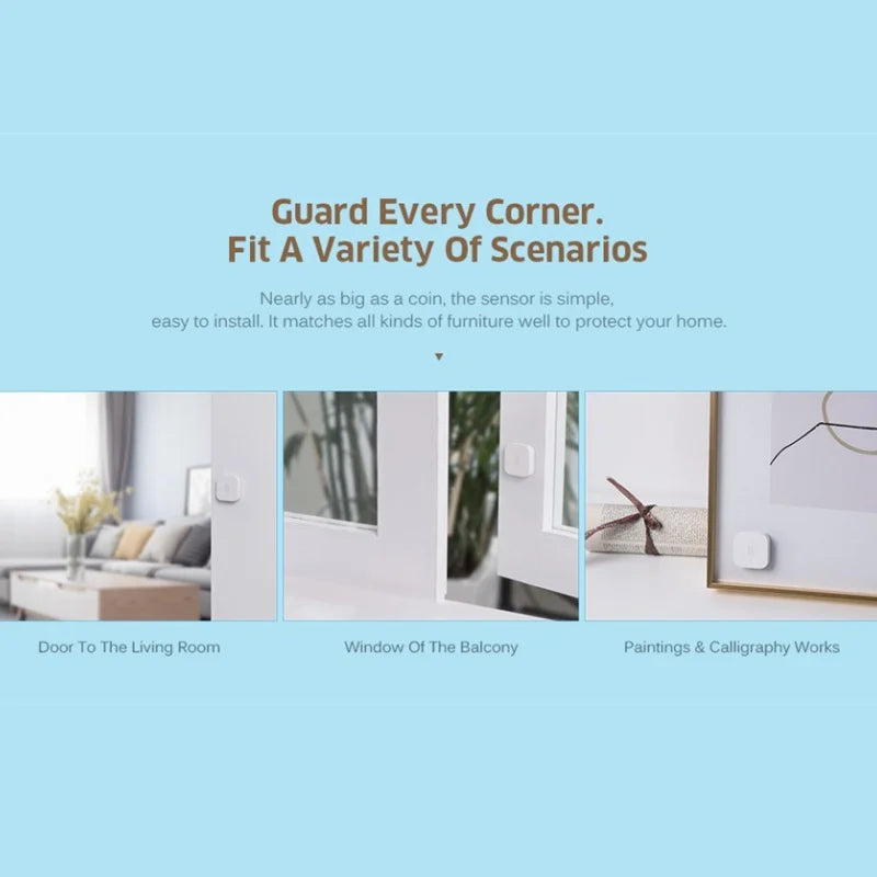 Smart Vibration Sensor Zigbee Detection Alarm Monitor Motion Shock Sensor Built-In Gyroscope for Mi Home Homekit App