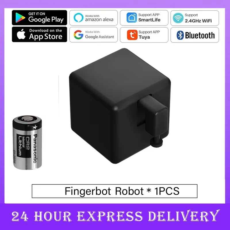 Tuya Zigbee 3.0 Smart Fingerbot Switch Remoter Garage Curtain Button Robot Pusher for Alexa Google Home Voice Assistant