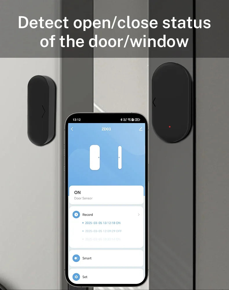Home Security for Smart Home Smart Life APP Zigbee 3.0 Tuya Door Sensor Window Sensor Compatible with Alexa Google Assistant
