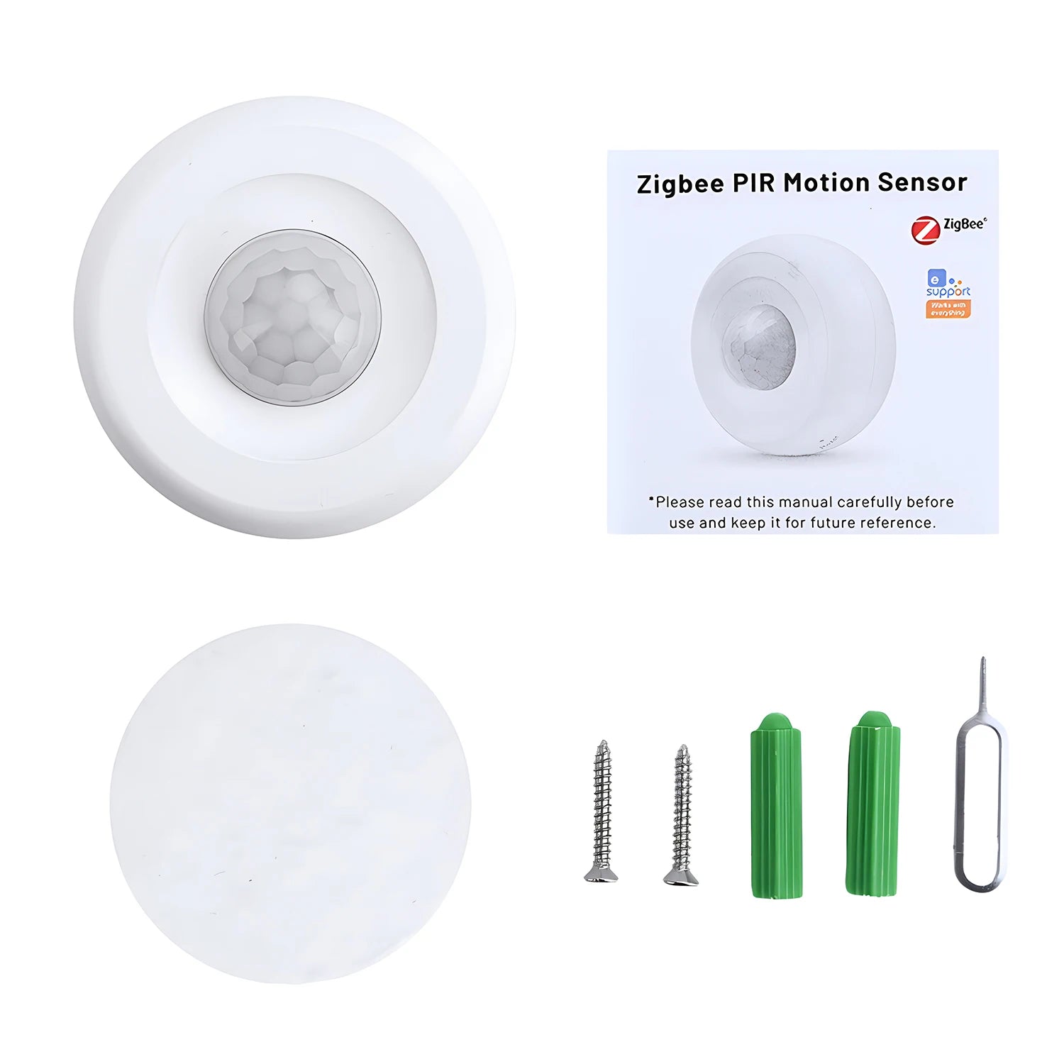 Ewelink Zigbee Smart Human Body Infrared Sensor PIR Motion Detect Sensor Smart Home Security Alarm Work with Alexa Google Home