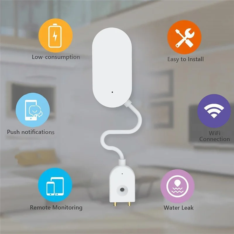 B04B-Tuya Zigbee Leak Sensor Water Leakage Detector Leakage Sensor Water Sensor Prevent Water Leakage for Smart Home