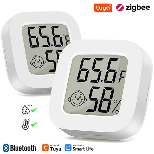 Tuya Smart Zigbee Temperature and Humidity Detector Sensor APP Real Time Monitoring LCD Screen Diaplay for Google Smart Home