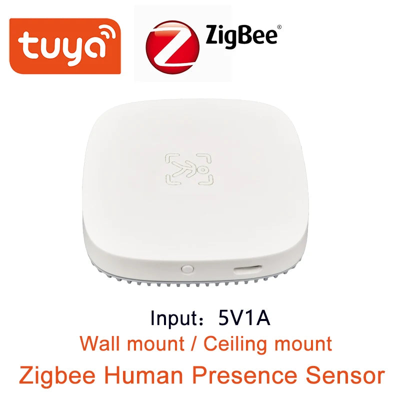 Tuya Wifi/Zigbee Smart Human Presence Detector Millimeter Wave Radar Detection Sensor for Home Security and Energy Conservation