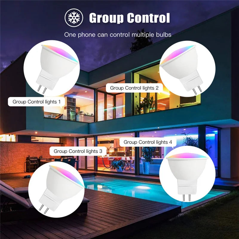 Zigbee Smart Lighting MR16/5W Dimmable Voice Control Compatible Alexa Alice Google Home Salute Yandex Homekit Hotel Bar
