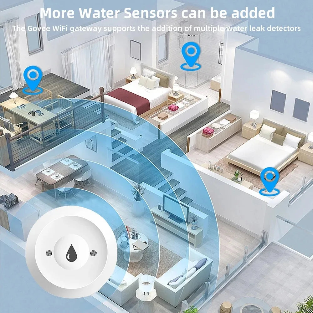 Ewelink Smart Zigbee Water Sensor Flood Leak Detector Remote Monitoring for Bathroom/Kitchen Support Home Assistant Zigbee2Mqtt