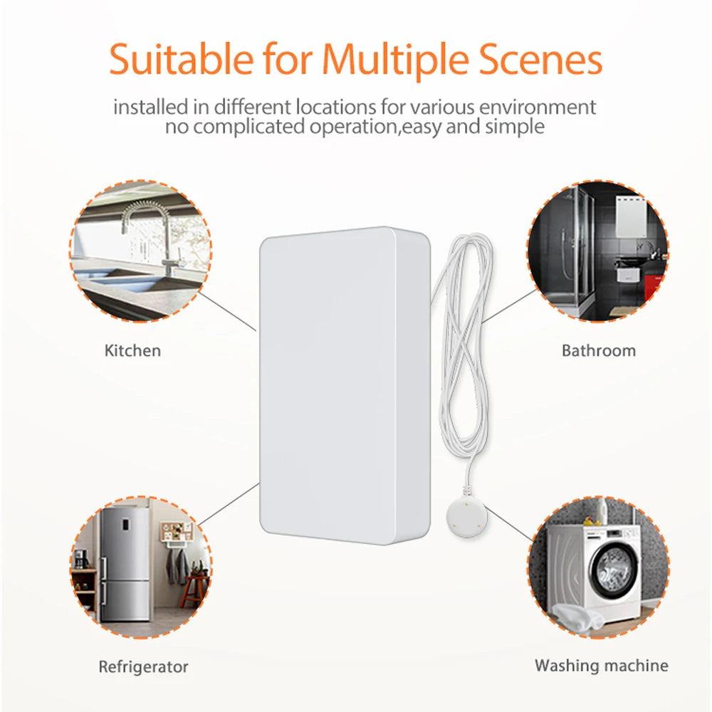 Works with Homekit Water Leak Sensor Zigbee 3.0 Wireless Flood Detector for Alarm System and Smart Home Automation Apple Homekit