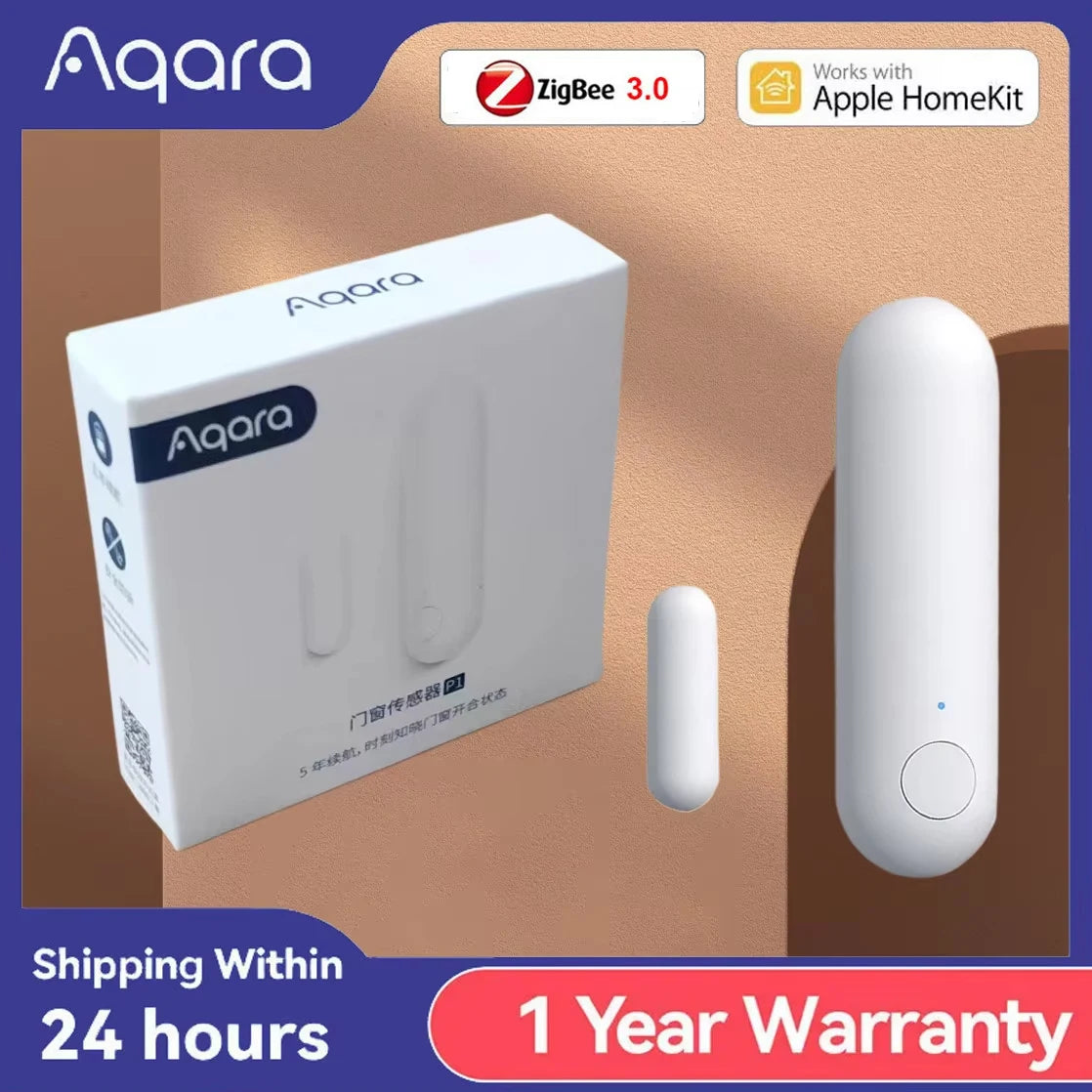 2025 Newest  Door Window Sensor P1 Zigbee 3.0 Remotely View Intelligent Linkage Smart Home Devices Work with Homekit APP