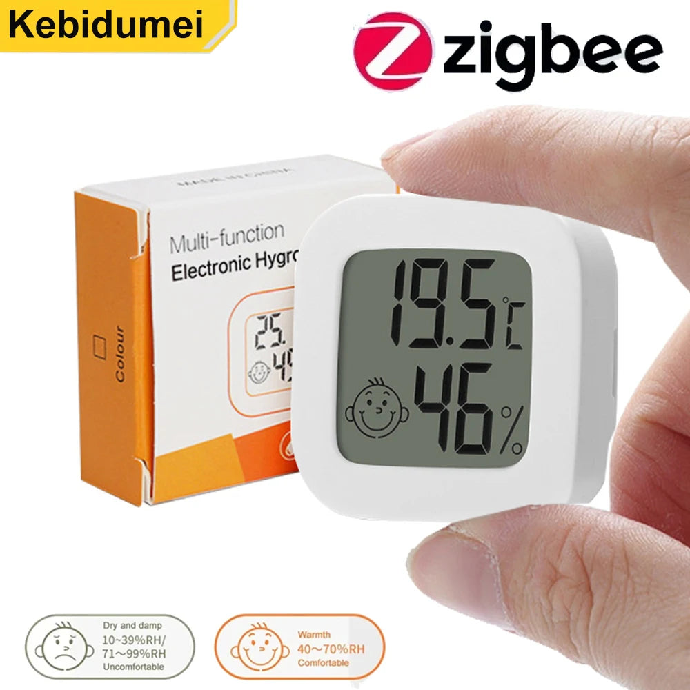 Tuya Smart Zigbee Temperature and Humidity Detector Sensor APP Real Time Monitoring LCD Screen Diaplay for Google Smart Home