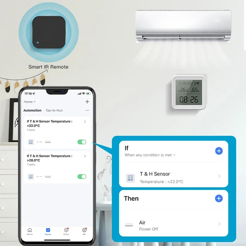 Tuya Zigbee/Wifi Temperature Humidity Sensor Hygrometer Thermometer Smart Home Smart Life App Support Alexa Google Assistant