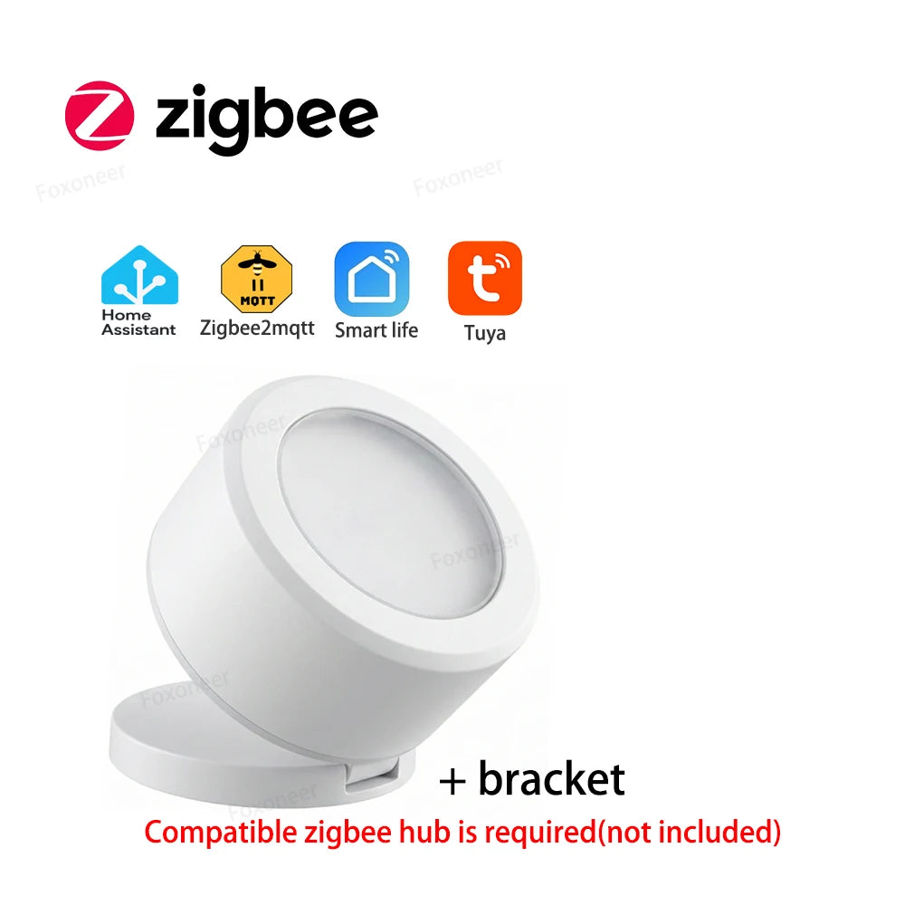 Zigbee Light Sensor Luminance Sensor Illumination Brightness Detector Home Automation with 2MQTT Tuya Devices Linkage