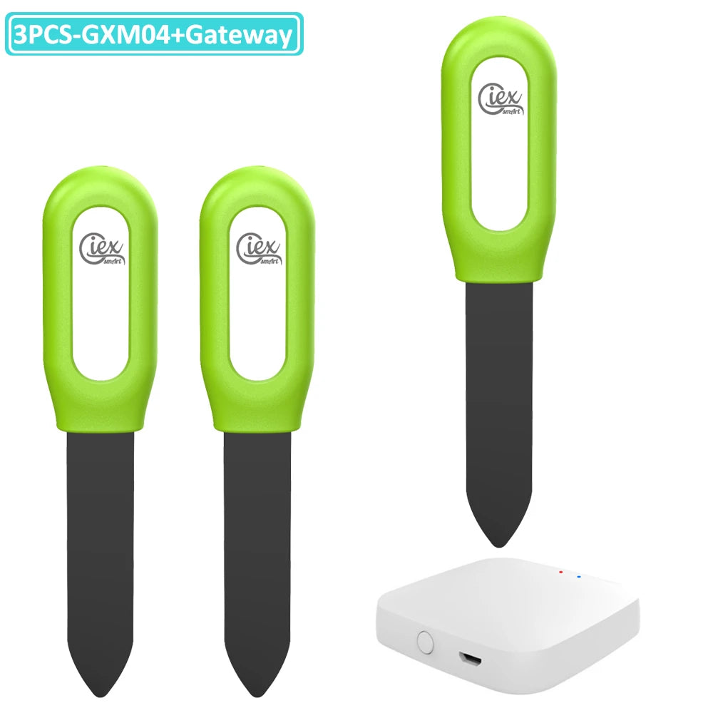 WiFi & Zigbee Capacitive Soil Moisture Sensor, Plant Moisture Meter Temperature Tester Compatible with TUYA