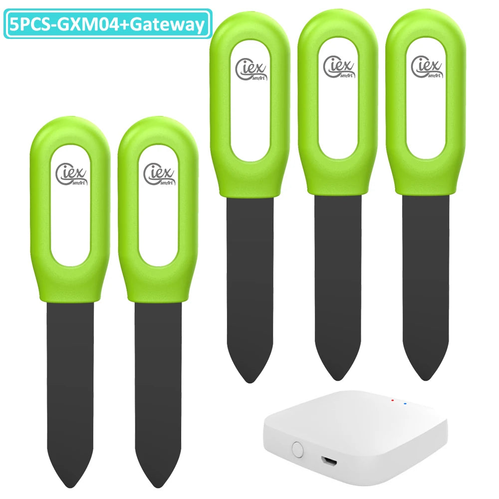 WiFi & Zigbee Capacitive Soil Moisture Sensor, Plant Moisture Meter Temperature Tester Compatible with TUYA