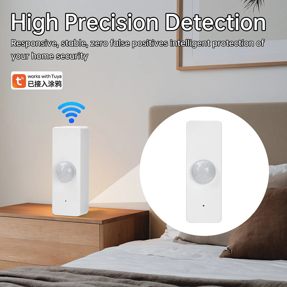 Tuya Smart WIFI Zigbee Human Motion Sensor Wireless PIR Infrared/Presence Sensing Motion Detector without Battery
