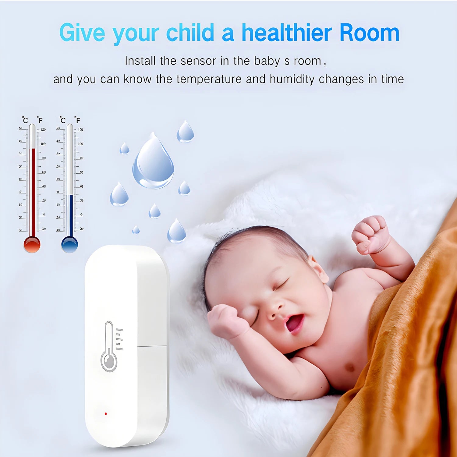 Ewelink Smart Home Zigbee Temperature and Humidity Sensor Indoor Hygrometer Thermometer Work with Alexa Google Home Assistant