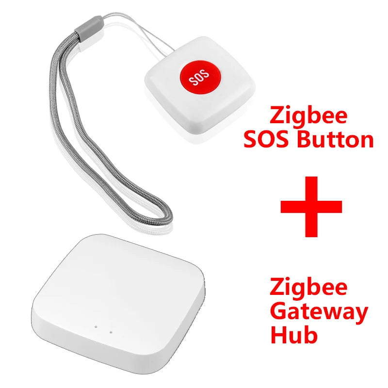 TUYA Zigbee SOS Button Sensor Alarm Elderly Emergency Help Alarm Switch Work with Tuya Zigbee Hub Smartlife App