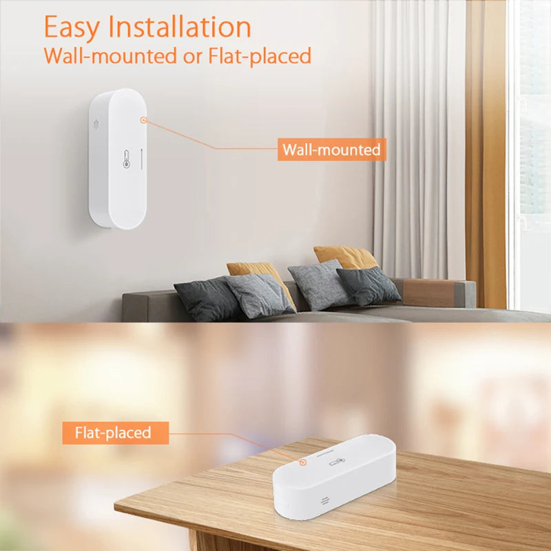Zigbee 3.0 and Homekit Temperature and Humidity Sensor Thermometer Tuya Smart Life App Remote Control Home Automation Alexa