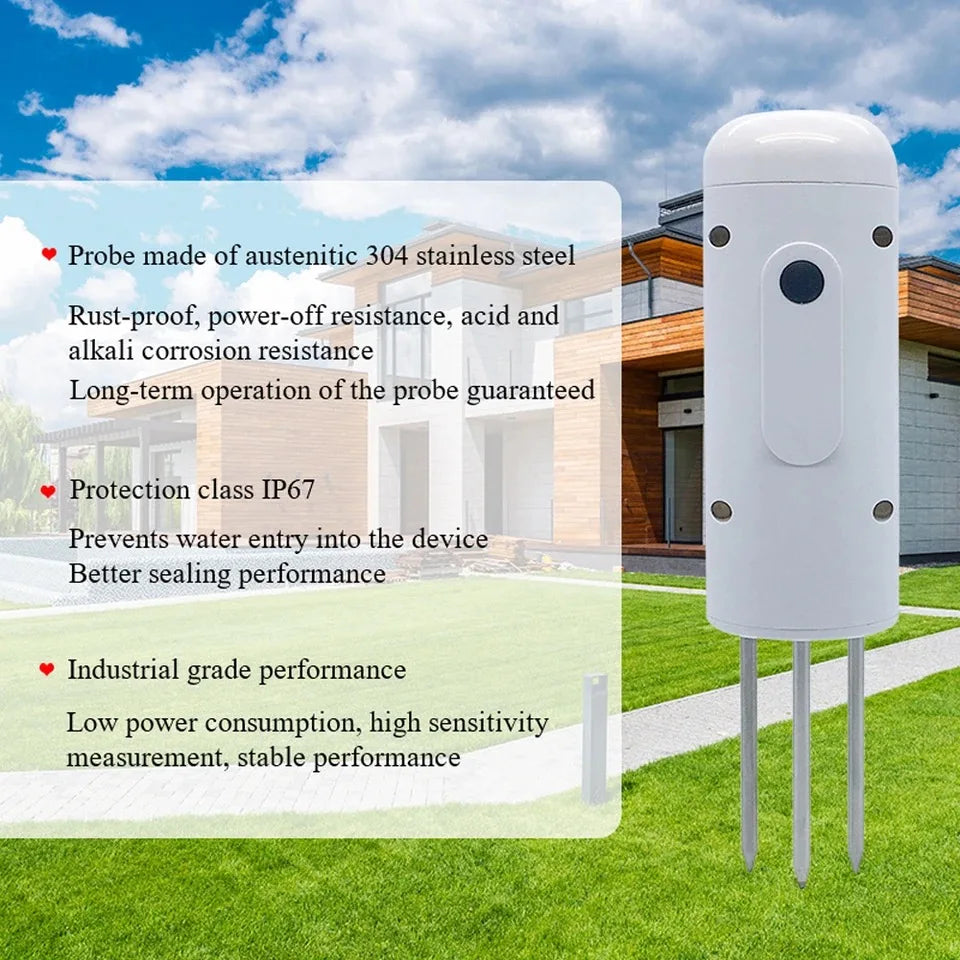 Zigbee Soil Tester Temperature and Humidity Meter Waterproof Tuya Thermohygrometer Garden Automation Irrigation Detector