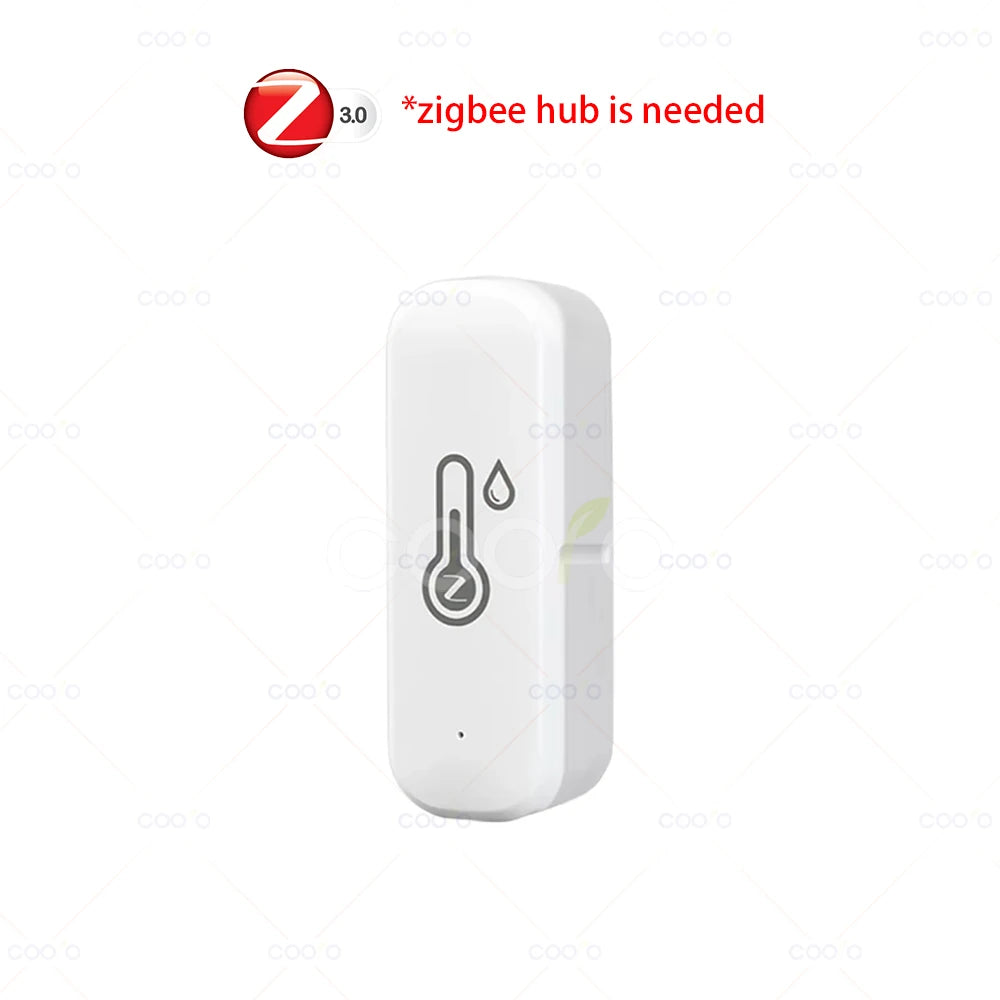 Zigbee 3.0 Temperature Humidity Sensor Smart Home Indoor Hygrometer App Remote Monitor Work with Tuya Smart Life