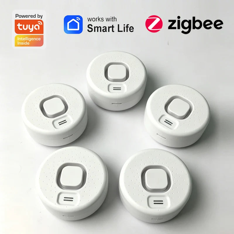 Zigbee Water Leakage Detector Works with Tuya Smart Life APP Drip Sensor Home Kitchen Safety Overflow Alarm High-Decibel Sound