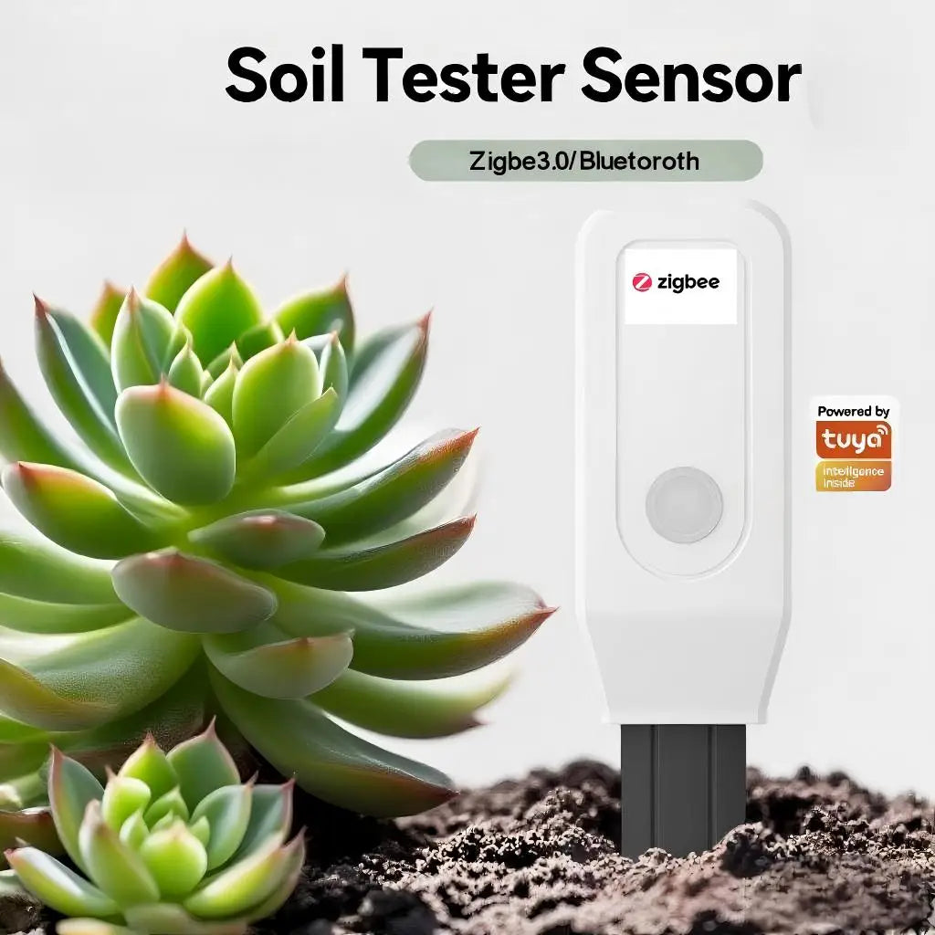 Transform Your Garden with the Tuya Smart Home Zigbee Soil Moisture & Temperature Monitor - The Ultimate Plant Care Assistant with Remote Watering!