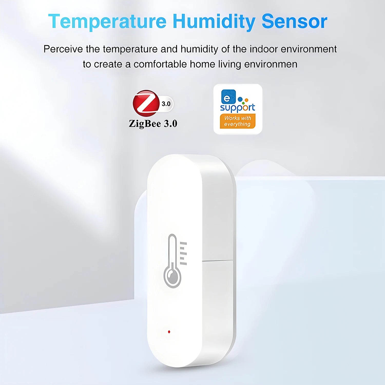Ewelink Smart Home Zigbee Temperature and Humidity Sensor Indoor Hygrometer Thermometer Work with Alexa Google Home Assistant