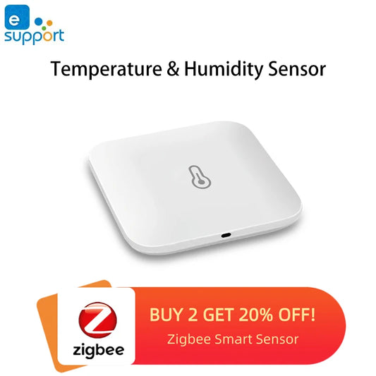 Experience Smart Living with the Zigbee 3.0 Wireless Temperature and Humidity Sensor - Compatible with Ewelink Free APP, ZB Bridge Pro, and ZB Dongle-E