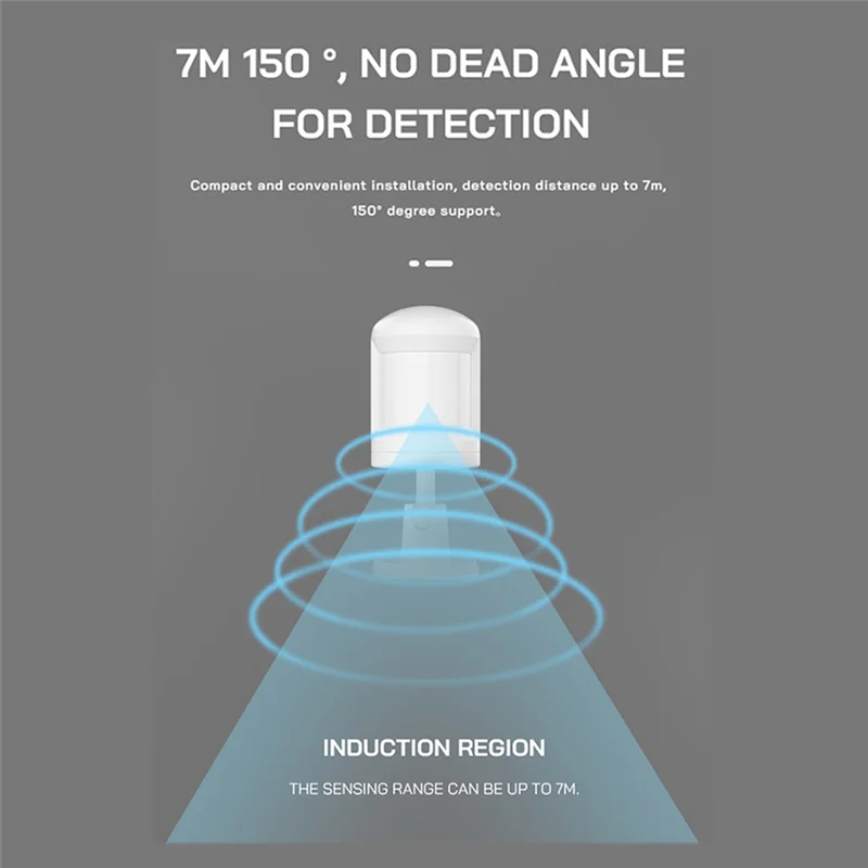 B04B-2Pcs TUYA Human Body Sensor Zigbee Motion Security Wireless Connection Light Intensity Gateway PIR Human Body Sensor