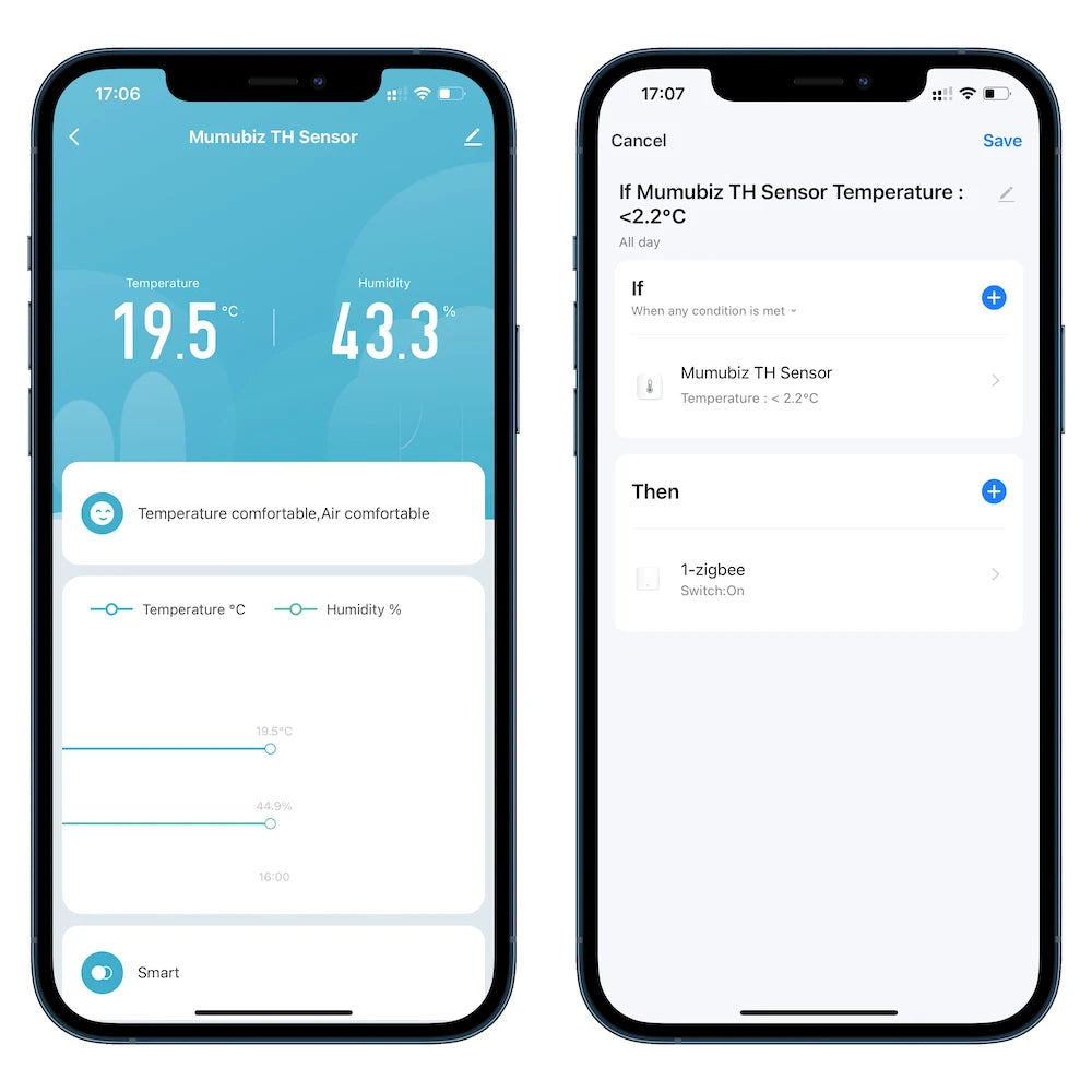 Experience Smart Living with the Zigbee 3.0 Wireless Temperature and Humidity Sensor - Compatible with Ewelink Free APP, ZB Bridge Pro, and ZB Dongle-E