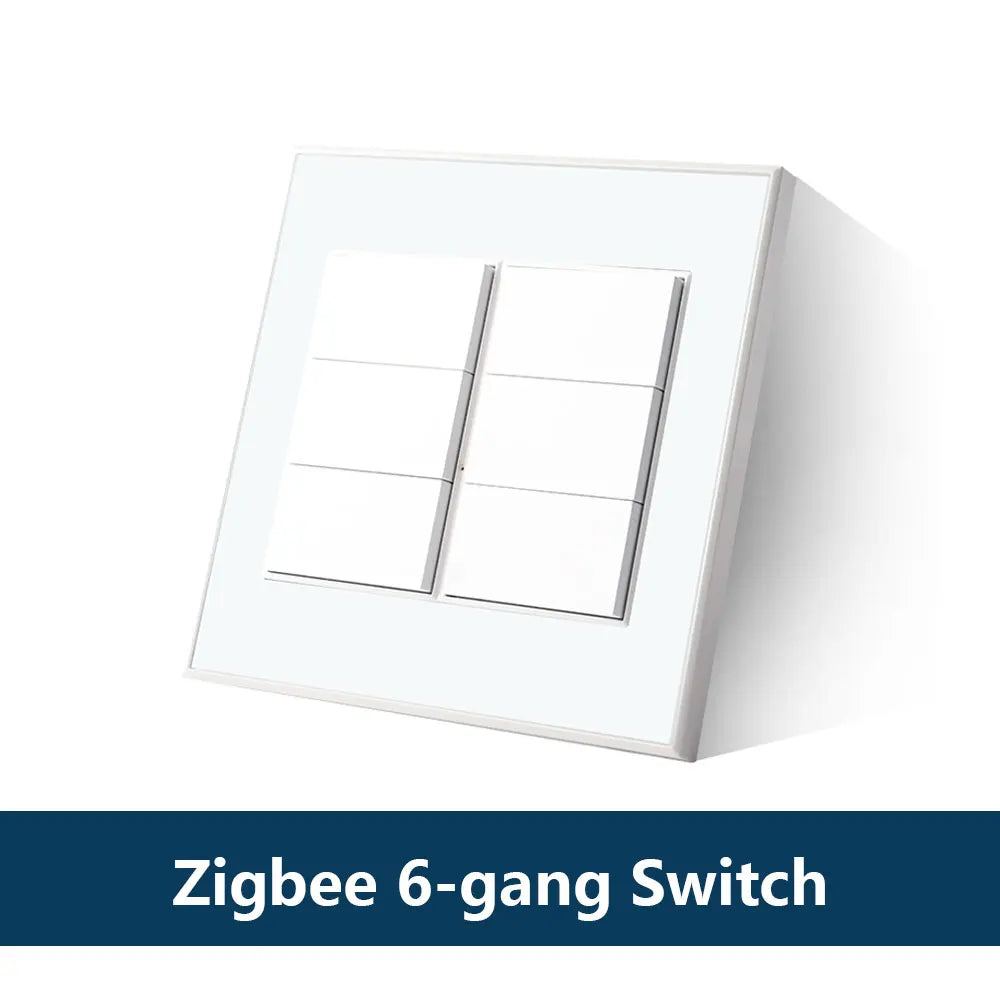 Zigbee Interrupter 1 2 3 4 6 Gangs Light Switch Brazilian Wall Switches Work with Tuya Smart Life Alexa Google Home