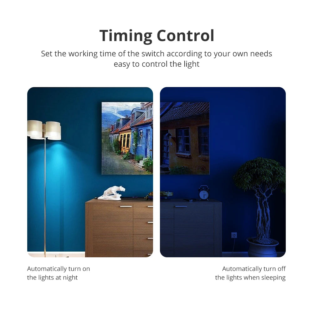 Zigbee US AU Wall Push Light Switch No Neutral Smart Interruptor Work with Tuya Smartthings Alexa Google Home Voice