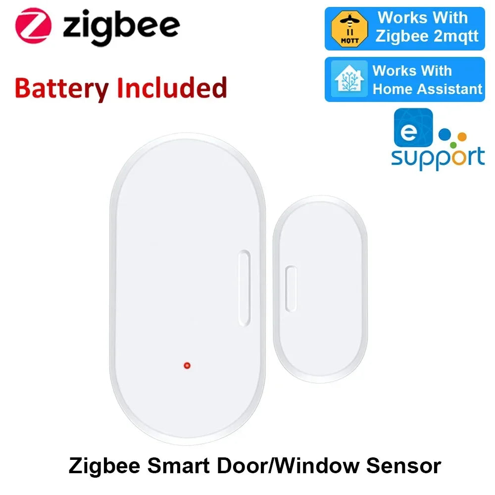 Ewelink Zigbee Door Window Sensor Contact Sensor Security Burglar Alarm Magnetic Door Sensor Support Home Assistant Zigbee2Mqtt