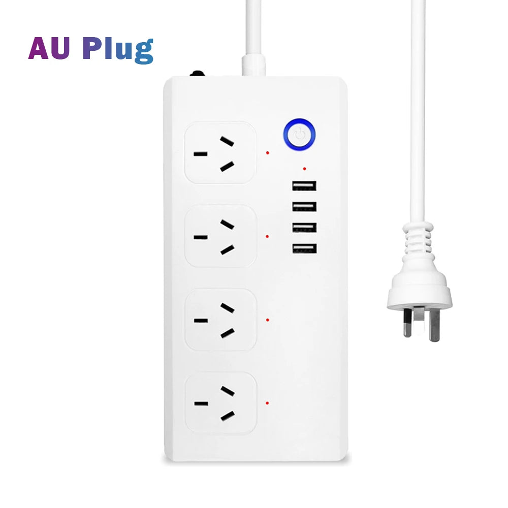 Wifi Zigbee Voice Remote Control Smart Plug Power Strip Extension Cord Multi Plug Timer Socket Work with Alexa Google Assistant