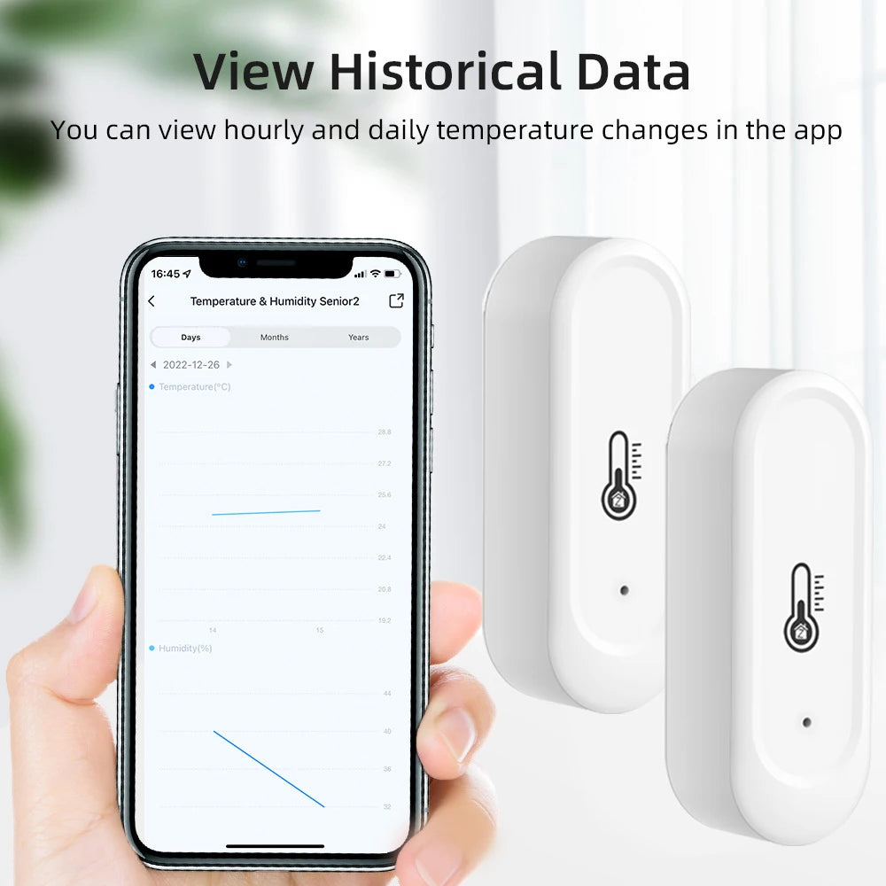 Tuya Wifi/Zigbee Smart Temperature Humidity Sensor Outdoor IP65 Waterproof APP Remote Monitoring Works with Alexa Google Home