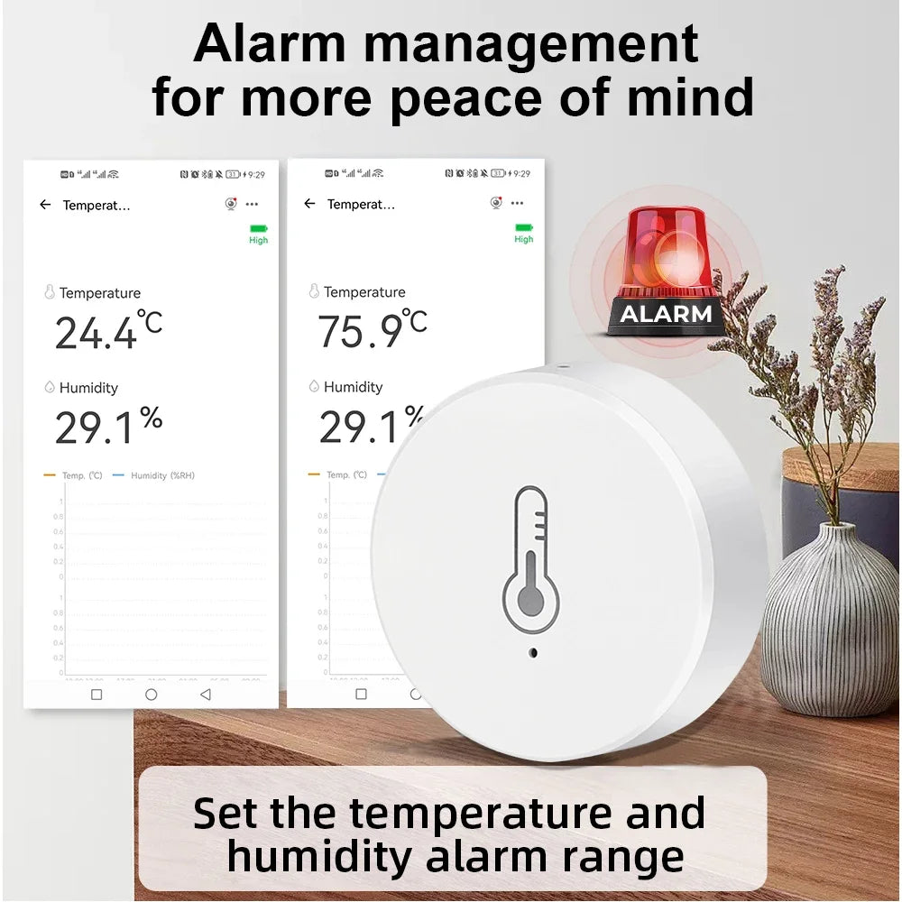 Ewelink Smart Zigbee Temperature Humidity Sensor App Control Indoor Thermometer Monitor Home Automation Works with Alexa Google