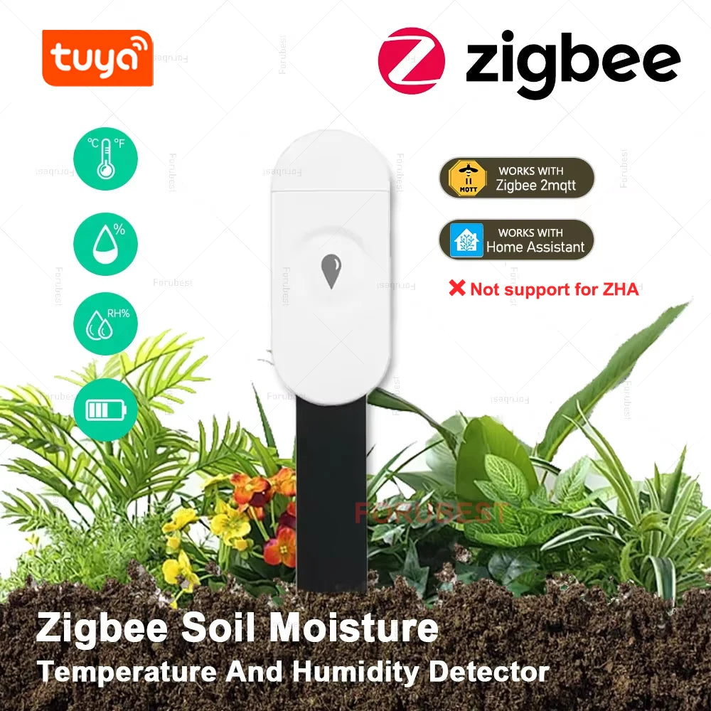 Smart Zigbee Soil Tester Temperature and Humidity Monitoring Moisture Thermometer Hygrometer Home Automation Irrigation Detector