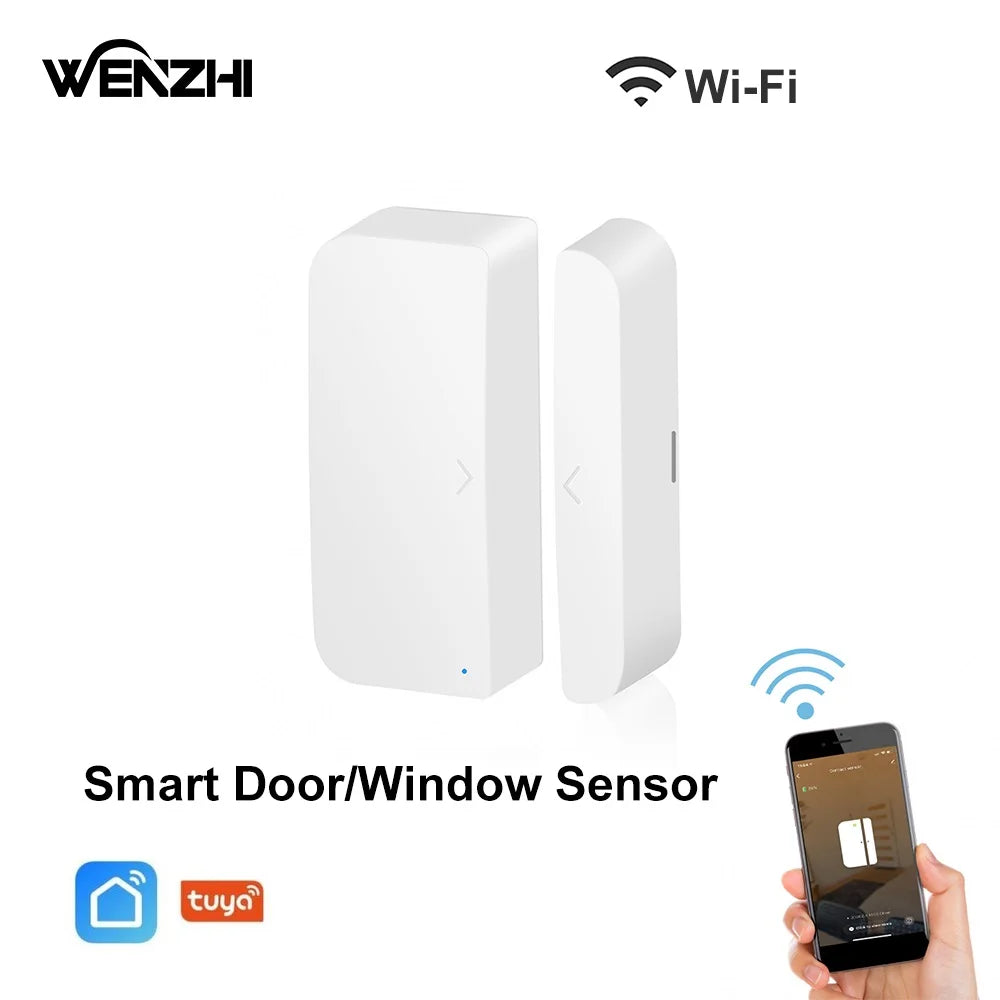 Wifi Zigbee Door and Windows Sensor Magnetic Tuya Smart Life Wireless Home Automatic Security Opening/Close Residential Alarm